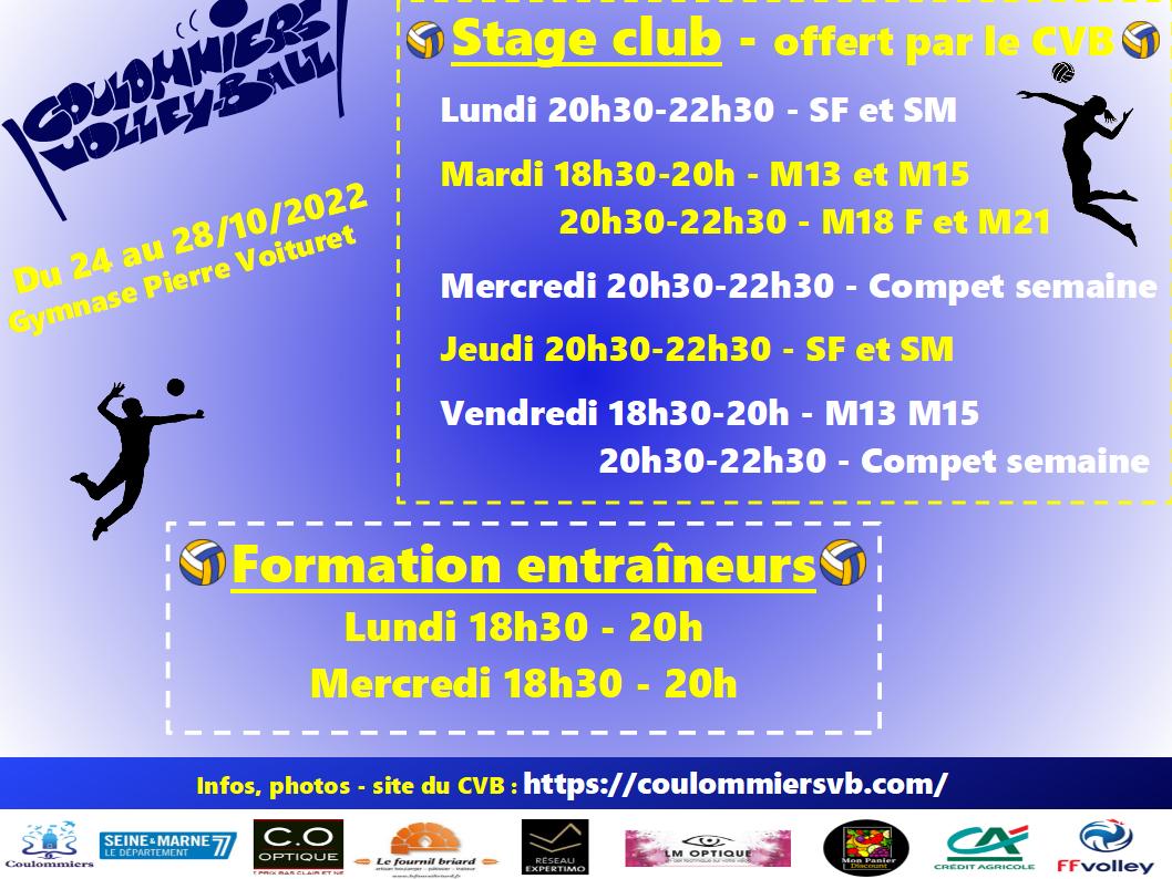 Stage club – Octobre 2022