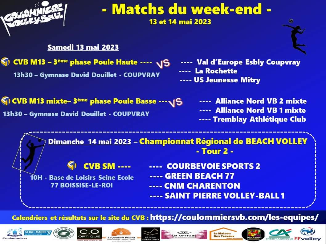 Matchs week-end du 13/14 mai 2023