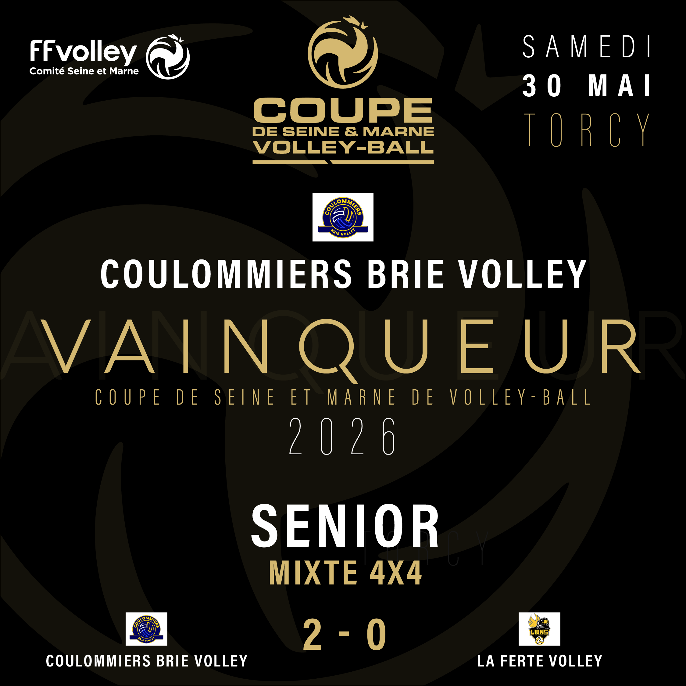 Champion du COMPET&rsquo;LIB 4×4 mixte et vainqueur de la Coupe 77 !!